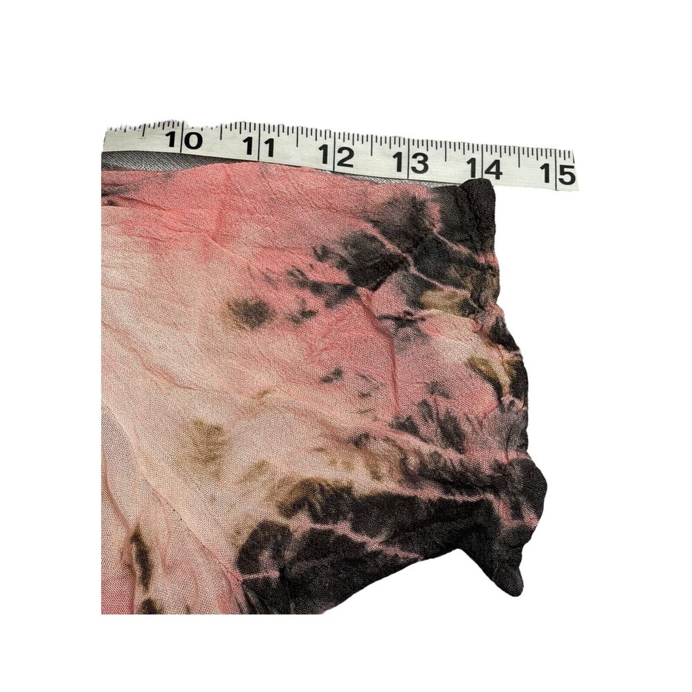 Papa Vancouver Blouse Top Womens Free Size Coral Black Printed Classic Round Hem - Picture 5 of 8